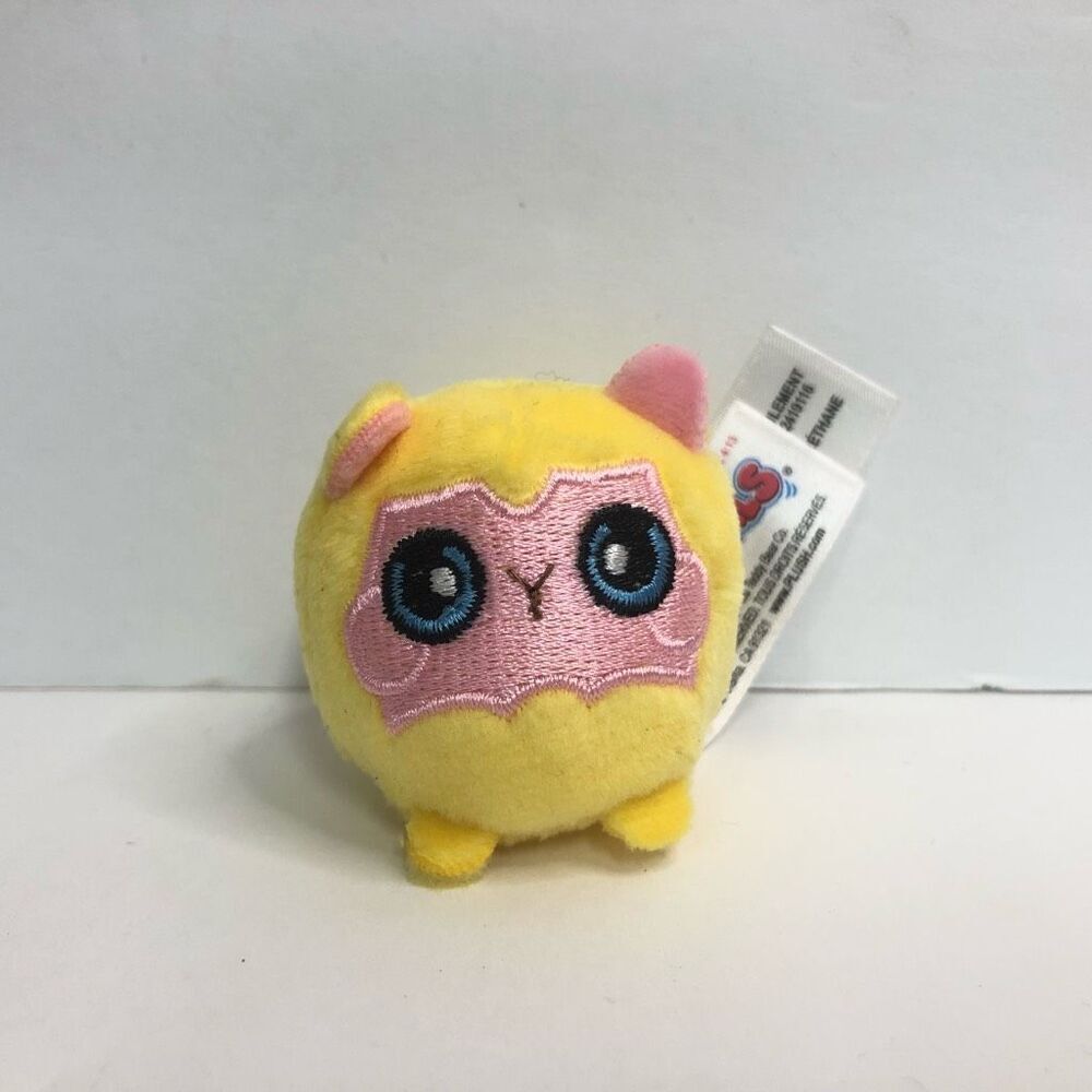 squeezeamals plush yellow mini squish pink‎ face collectible 2 inch